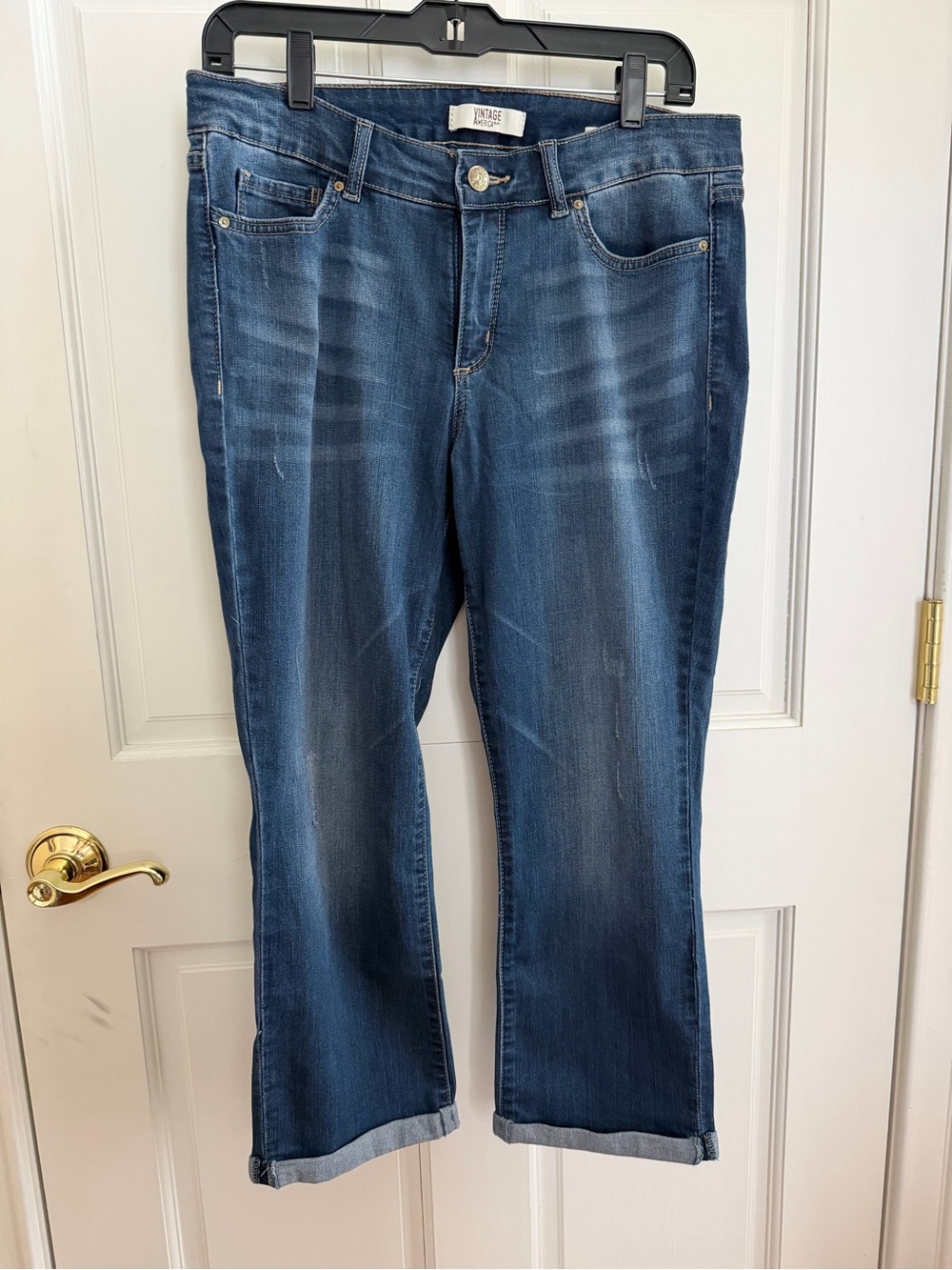 VINTAGE AMERICA BLUES Boho Crop Womens Jeans Size 10